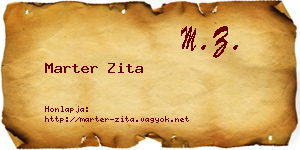 Marter Zita névjegykártya